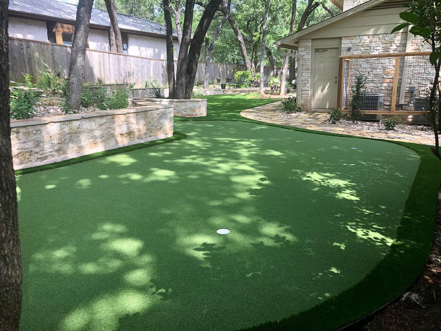Commercial putting green complex installation