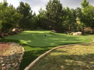 Custom backyard putting green